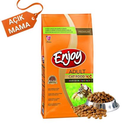 Enjoy Multi Colour Tavuklu Kedi Maması 1 kg Açık Mama