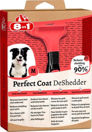 8in1 Perfect Coat DeShedder Furminator Orta Irk Köpek Tarağı Medium