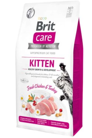 Brit Care Hypo Allergenic Sağlıklı Büyüme İçin Tavuklu Ve Hindili Tahılsız Yavru Kedi Maması 7 kg