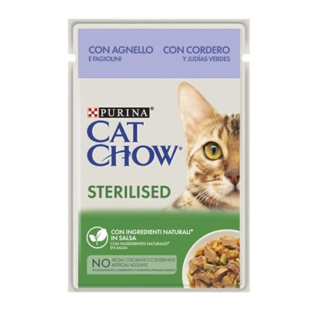 Purina Cat Chow Pouch Kısırlaştırılmış Kuzu Etli Yetişkin Kedi Maması 85 G