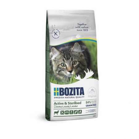 Bozita Active Kuzu Etli Kısırlaştırılmış Tahılsız Yetişkin Kedi Maması 2 KG