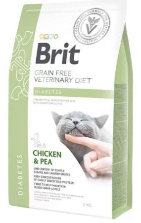 Brit Veterinary Diet Diabetes Diyabet Hastalığı olan Kediler için Tahılsız Kedi Maması 2 kg