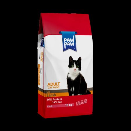 PawPaw Kuzu Etli Ve Pirinçli Yetişkin Kedi Maması 15 kg