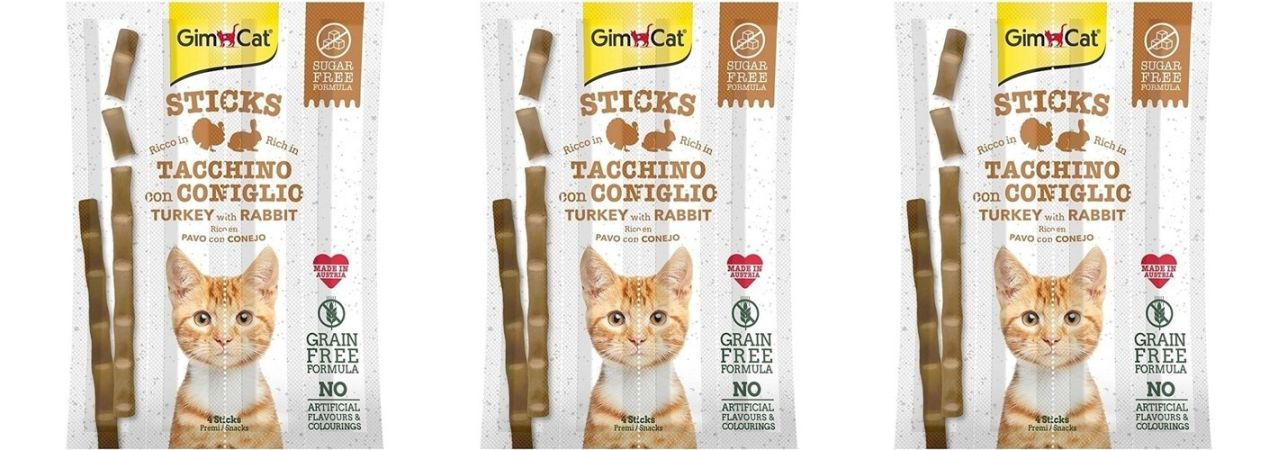 Gimcat Sticks Hindili Tavşan Etli Ödül Çubukları 4x5gr 3 lü Set