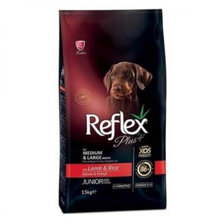 Reflex Plus Kuzu Orta/Büyük Irk Yavru Köpek Maması 15 Kg