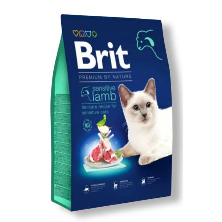 Brit Premium by Nature Hipoalerjenik Sensitive Kuzu Etli Yetişkin Kedi Maması 8 kg