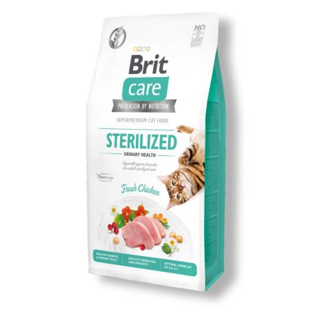 Brit Care Hipoalerjenik Üriner Sistem Sağlığı için Tahılsız Tavuklu Kısırlaştırılmış Kedi Maması 7 kg