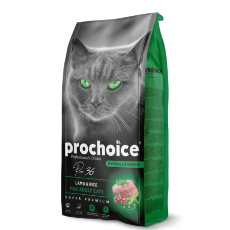 Prochoice Pro 36 Düşük Tahıllı Kuzu Eti Ve Pirinçli Yetişkin Kedi Maması 2 kg