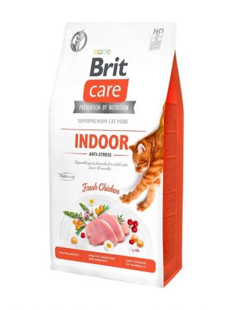 Brit Care Brit Grain Free Indoor Anti Stress Tavuklu Kedi Maması 2 kg