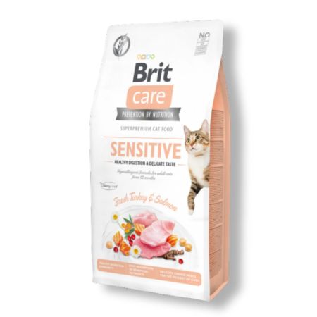 Brit Care Hipoalerjenik Sensitive Tahılsız Hindili ve Somonlu Yetişkin Kedi Maması 2 kg