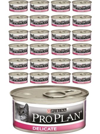 Pro Plan Delicate Hindi Ezmeli Yetişkin Kedi Konservesi 24 x 85 gr