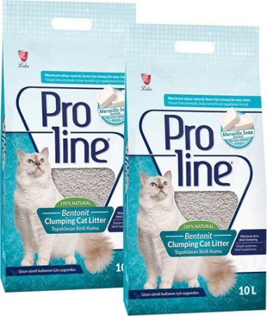 Proline Bentonit Marsilya Sabunu Kokulu Kedi Kumu 10lt x 2 Adet