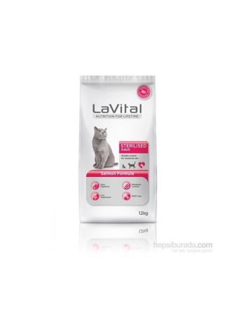 La Vital Cat Adult Sterilsed Salmon Kısırlaştırılmış Somonlu Yetişkin Kedi Maması 12 Kg