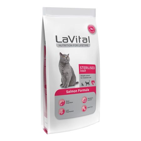 LaVital Somonlu Kısırlaştırılmış Yetişkin Kedi Maması 12 kg