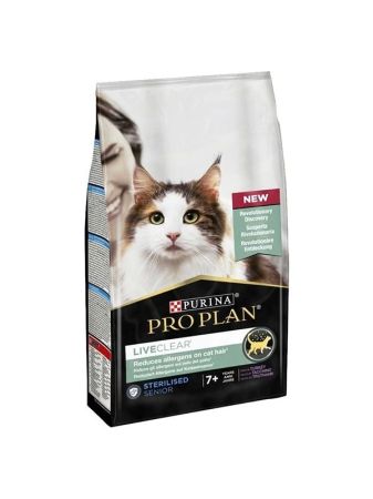 Pro Plan LiveClear +7 Hindili Alerjen Azaltan Kısırlaştırılmış Yaşlı Kedi Maması 1,4 kg