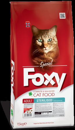 Foxy Tam ve Dengeli Balıklı Kısır Yetişkin Kedi Maması 15kg