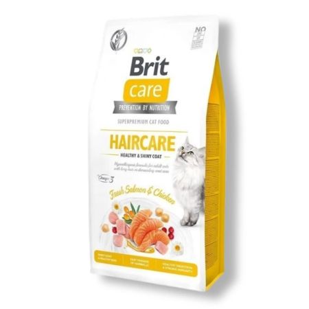 Brit Care Haircare Hipoalerjenik Deri ve Tüy Sağlığı için Tahılsız Tavuk ve Somonlu Yetişkin Kedi Maması 2 kg