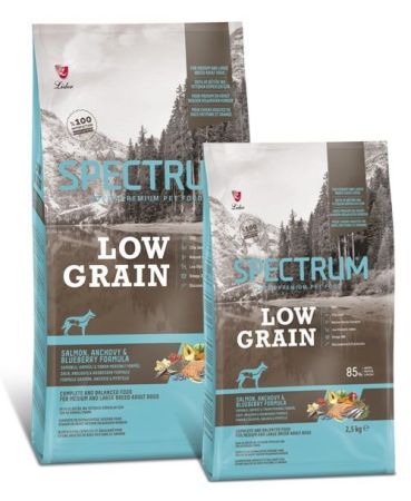 Spectrum Düşük Tahıllı Somonlu, Hamsili, Yaban Mersinli Orta ve Büyük Irk Yetişkin Köpek Maması 12 kg