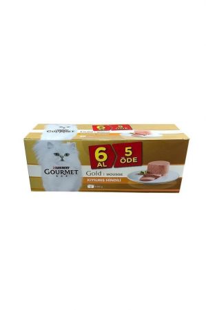 Gourmet Gold Kıyılmış Hindili Yetişkin Konserve Kedi Maması 6x85 Gr Paket