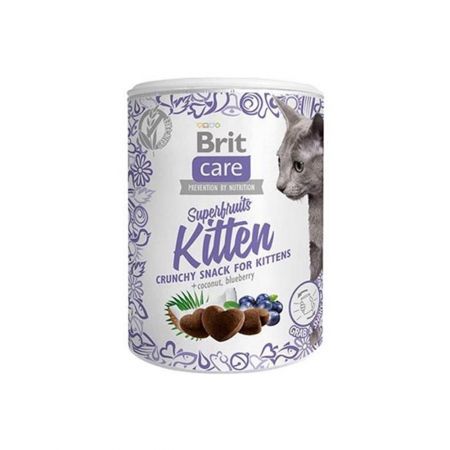 Brit Care Superfruits Hindistan Cevizli ve Yaban Mersinli Yavru Kıtır Kedi Ödül Maması 100gr