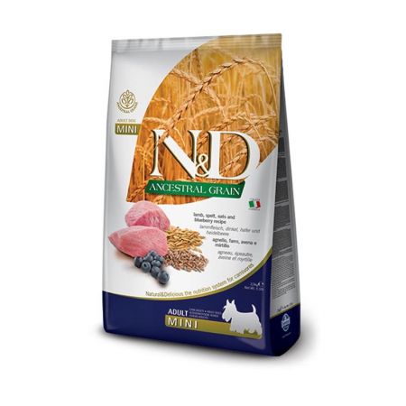 N&D Düşük Tahıllı Kuzu Etli ve Yaban Mersinli Küçük Irk Yetişkin Köpek Maması 7 kg