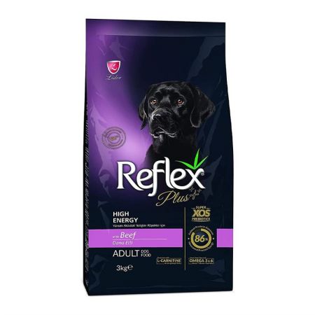 Reflex Plus Yüksek Enerjili Biftekli Yetişkin Köpek Maması 3 kg