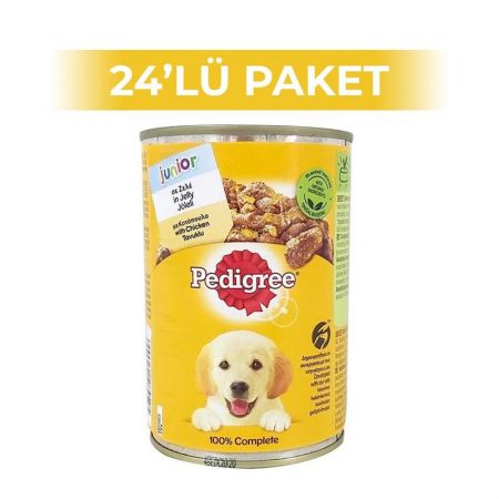 Pedigree Tavuklu Yavru Köpek Konserve Maması 400 gr 24 Adet