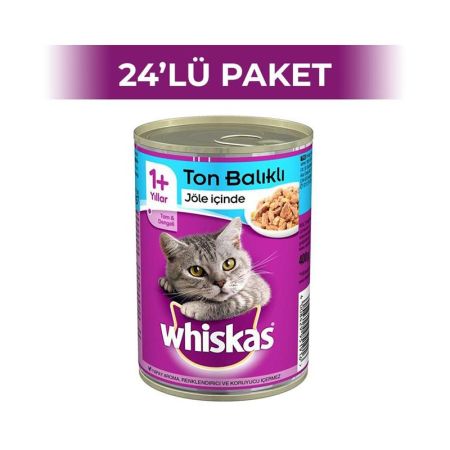 Whiskas Ton Balıklı Yetişkin Kedi Konservesi 400 gr 24 Adet