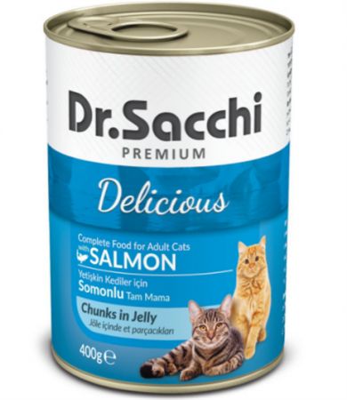 Dr.Sacchi Somonlu Kedi Konservesi 400 Gr