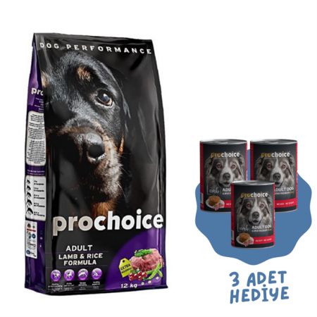 Pro Choice Fit & Healthy Kuzulu ve Pirinçli Yetişkin Köpek Maması 12kg