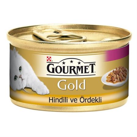 Gourmet Gold Hindili Ördekli Yetişkin Kedi Konservesi 85 Gr