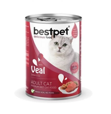Bestpet Dana Etli Yetişkin Kedi Konservesi 400 gr