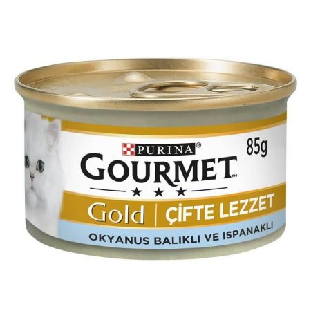 ProPlan Gourmet Gold Ispanak Soslu Okyanus Balıklı Kedi Konservesi 85