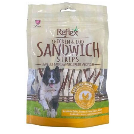 Reflex Tavuk Etli Çubuk Sandviç Köpek Ödülü 80 Gr