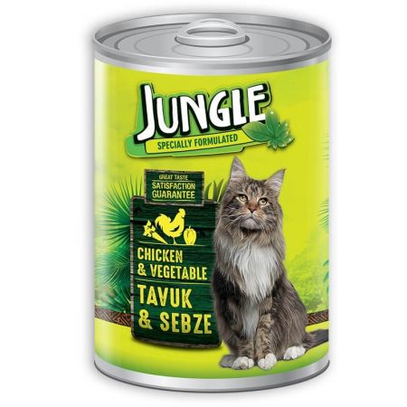 Jungle Tavuk Etli Sebzeli Kedi Konservesi 415 Gr