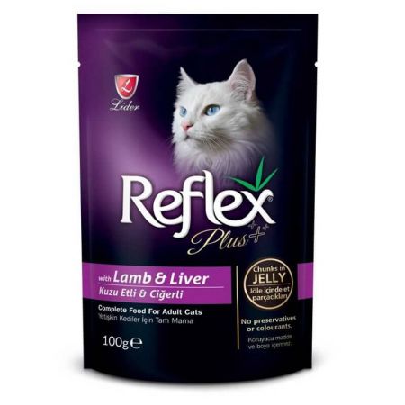 Reflex Plus Kuzu Etli Ciğerli Pouch Kedi Konservesi 100 Gr