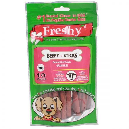 Freshy Beefy Sticks Sığır Etli Tahılsız Köpek Ödülü 100 gr 10 Adet