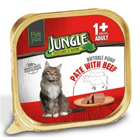 Jungle Biftekli Ezme Kedi Konserve Maması 100 gr