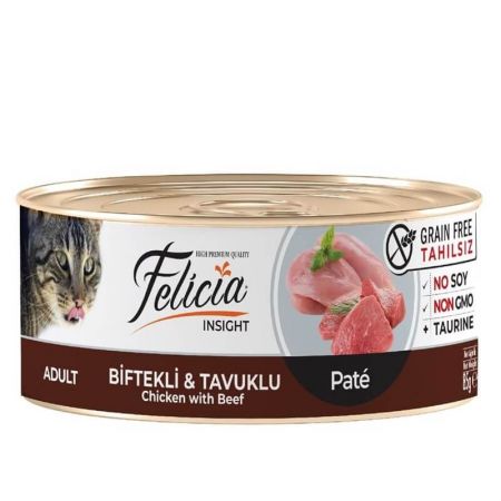 Felicia Tahılsız Biftekli Tavuklu Kedi Konservesi 85 gr