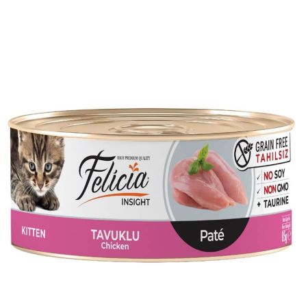 Felicia Tahılsız Yavru Tavuklu Kıyılmış Kedi Konservesi 85gr