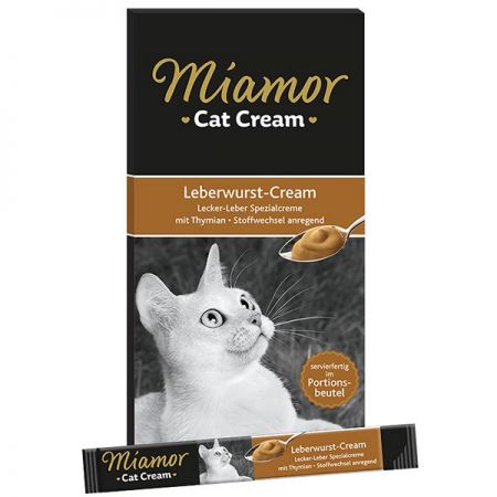 Miamor Cream Ciğerli Sosis Kreması Kedi Ödülü 6 x 15 gr