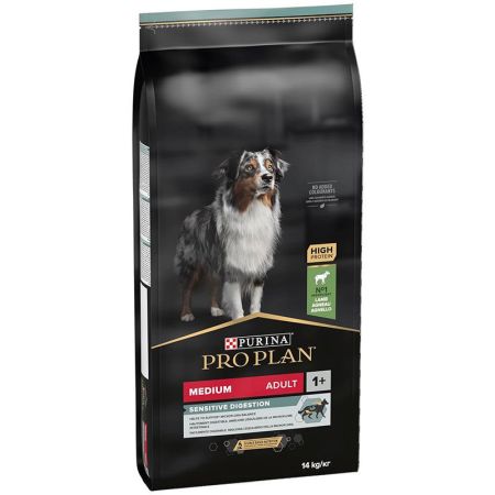 Proplan Adult Medium Sensitive Digestion Kuzulu Pirinçli Orta Irk Yetişkin Köpek Maması 14 Kg