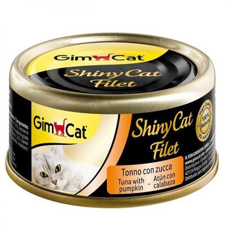 Gimcat Shinycat Kıyılmış Fileto Tuna Ve Kabaklı Yetişkin Kedi Konservesi 70 Gr