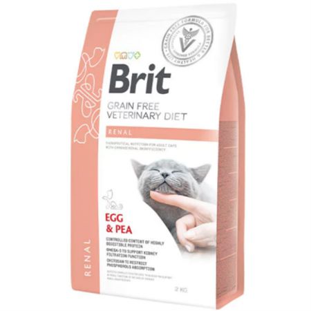 Brit Veterinary Diet Renal Böbrek Yetmezliği için Tahılsız Kedi Maması 2 Kg