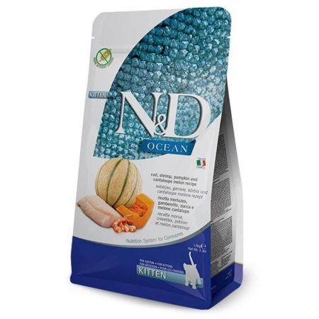 N&D Ocean Balkabaklı Morina Balıklı Karidesli Yavru Kedi Maması 5 Kg