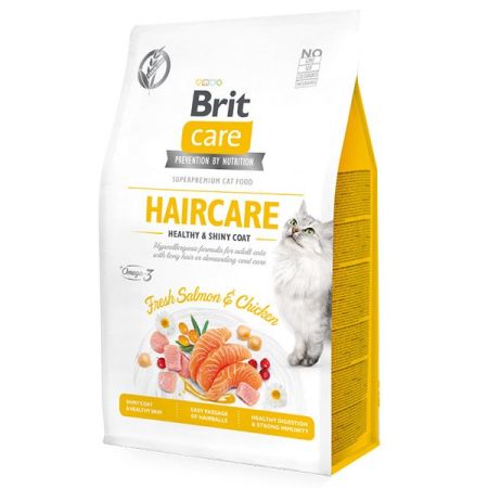 Brit Care Hipoalerjenik Haircare Tavuk ve Somonlu Tahılsız Kedi Maması 2 Kg