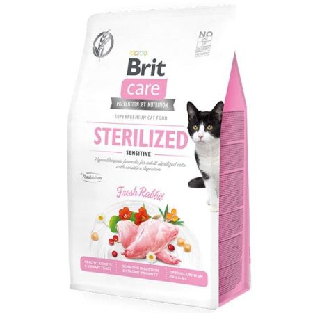 Brit Care Hipoalerjenik Sterilized Sensitive Tavşanlı Tahılsız Kısırlaştırımış Kedi Maması 2 Kg