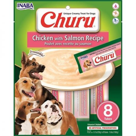 Ciao Churu Somonlu ve Tavuklu Tamamlayıcı Köpek Ödül Maması 8 X 20 Gr