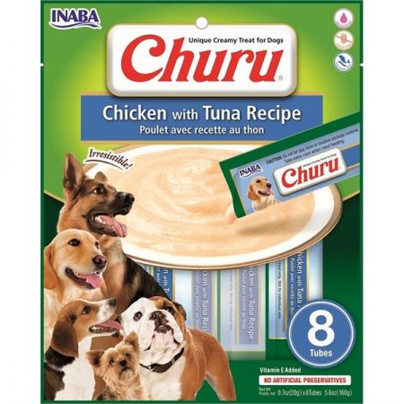 Ciao Churu Ton Balıklı ve Tavuklu Tamamlayıcı Köpek Ödül Maması 8 X 20 Gr