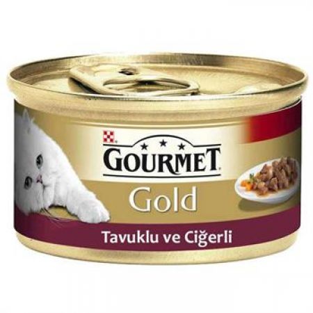Gourmet Gold Tavuklu Ciğerli Kedi Konservesi 85Gr